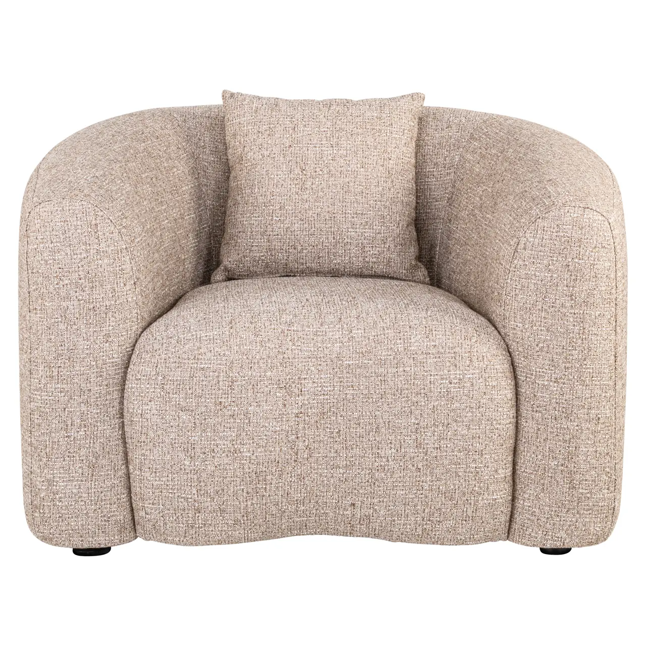 - Lounge stoel Luxandra sand tweed fire retardant