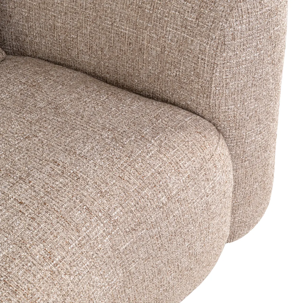 - Lounge stoel Luxandra sand tweed fire retardant
