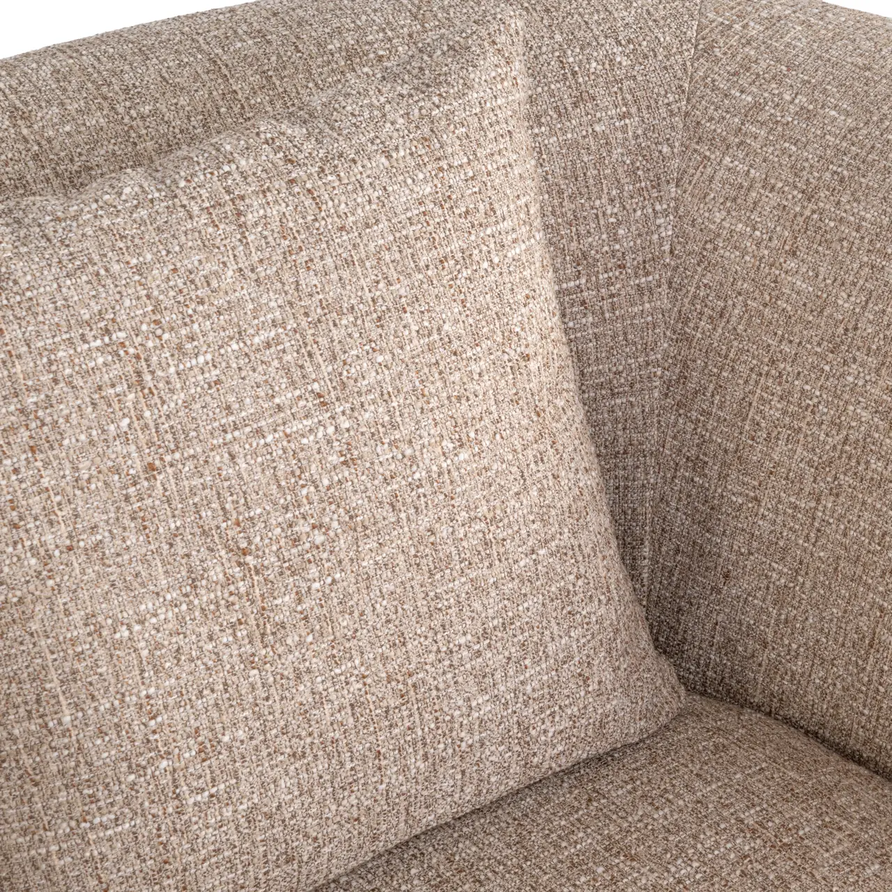 - Lounge stoel Luxandra sand tweed fire retardant
