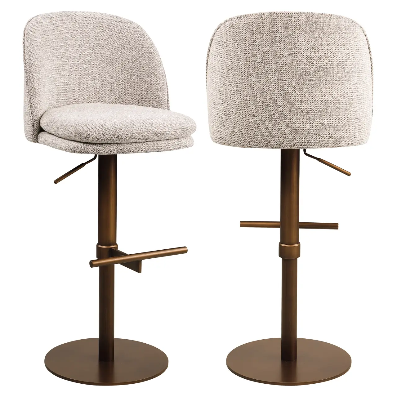 - Barstoel Vesper mocca fancy swivel