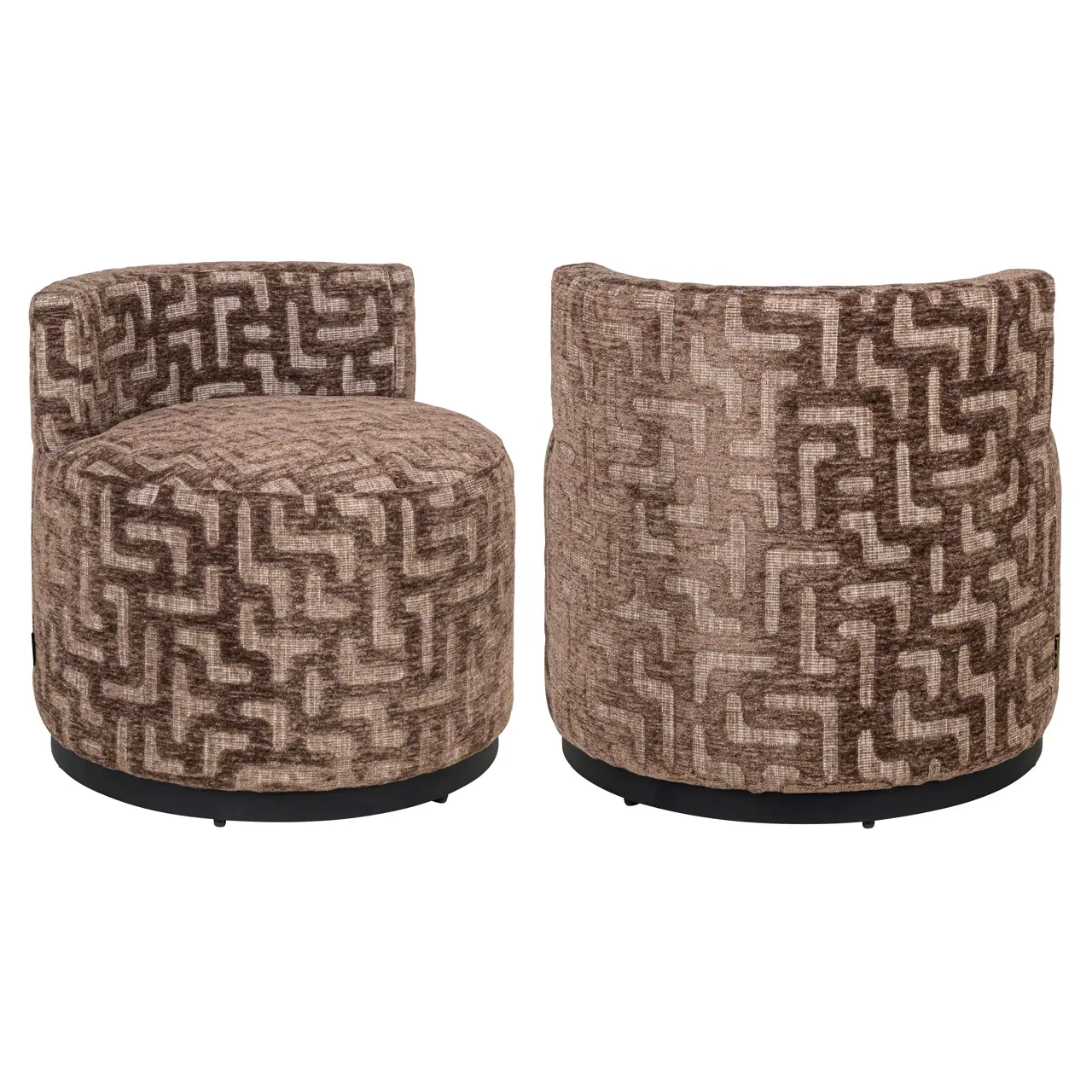- Lounge stoel Franny brown labyrinth