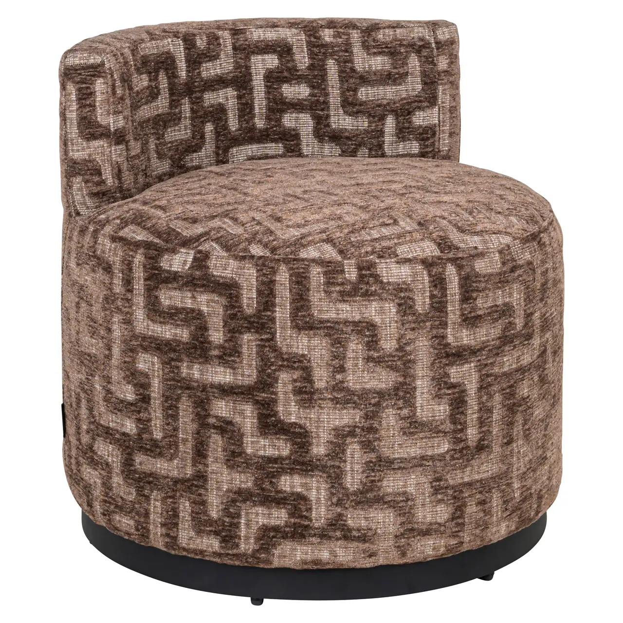 - Lounge stoel Franny brown labyrinth