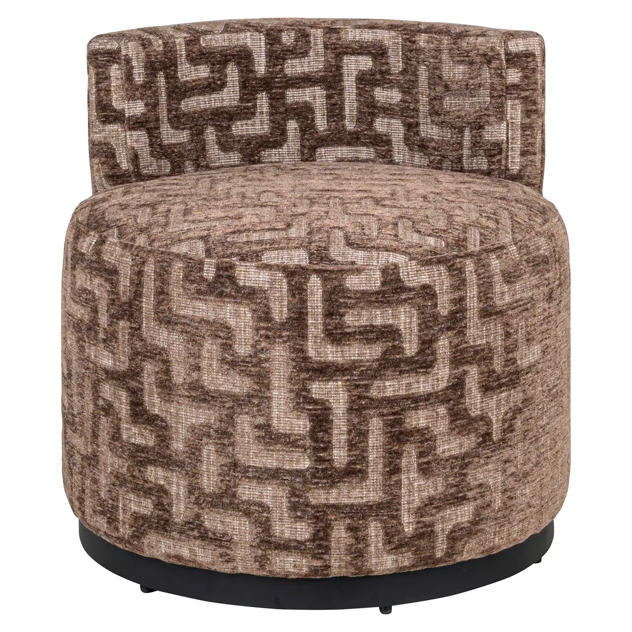- Lounge stoel Franny brown labyrinth