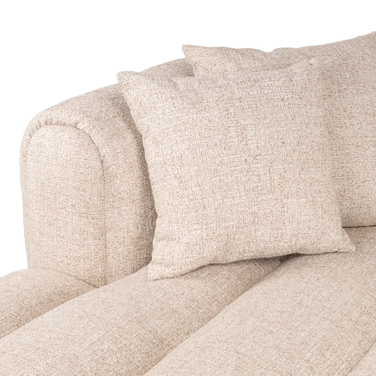 - Bank Novaro cream tweed lounge left fire retardant