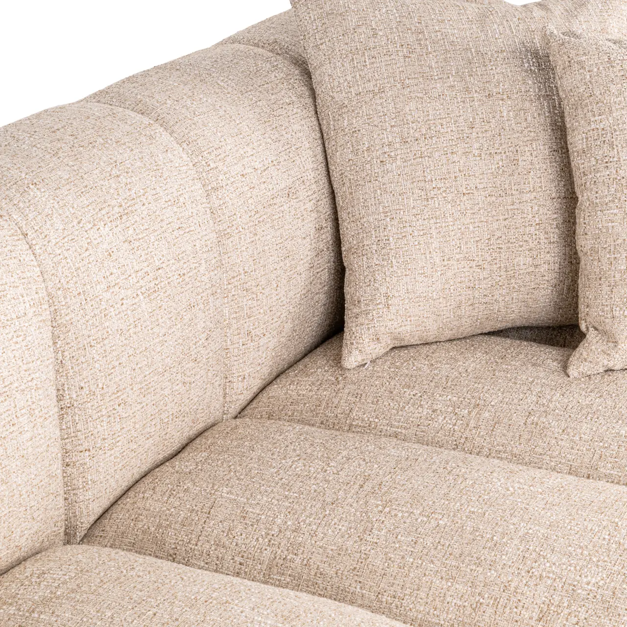 - Bank Novaro cream tweed lounge left fire retardant