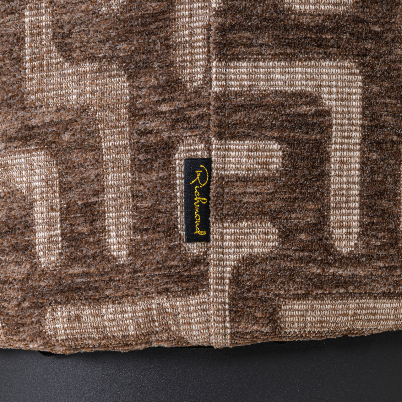 - Poef & Voetenbank Lexie brown labyrinth 45Ø