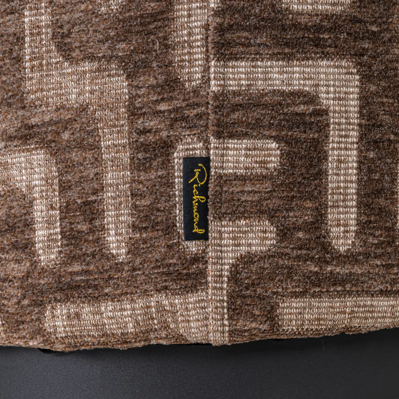- Poef & Voetenbank Lexie brown labyrinth 45Ø