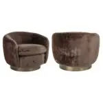 - Lounge stoel Colmar chocolat fluffy swivel
