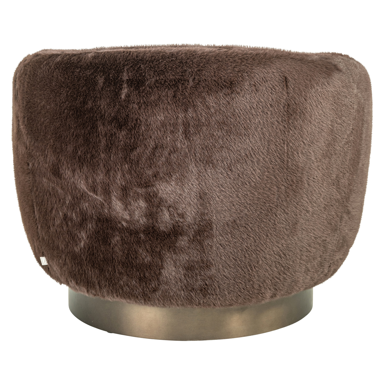 - Lounge stoel Colmar chocolat fluffy swivel