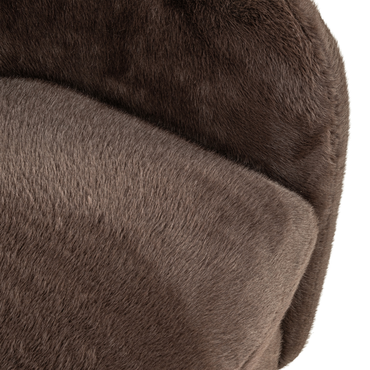 - Lounge stoel Colmar chocolat fluffy swivel