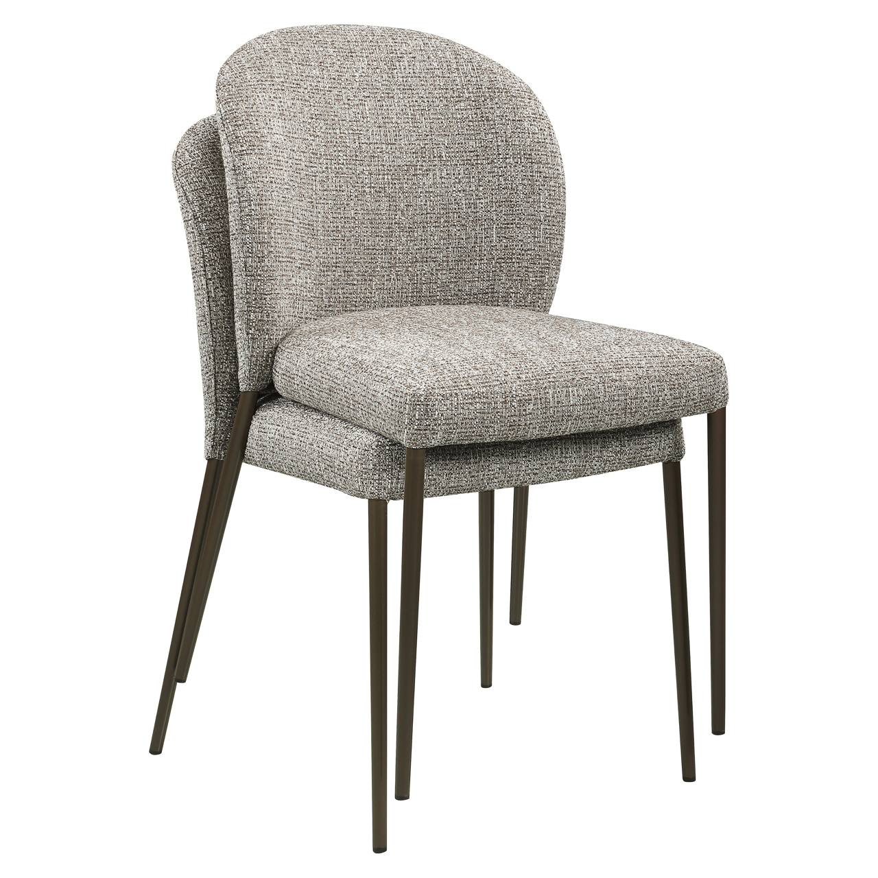 - Eetkamerstoel Stacker earth tweed fire retardant (Set of 2)