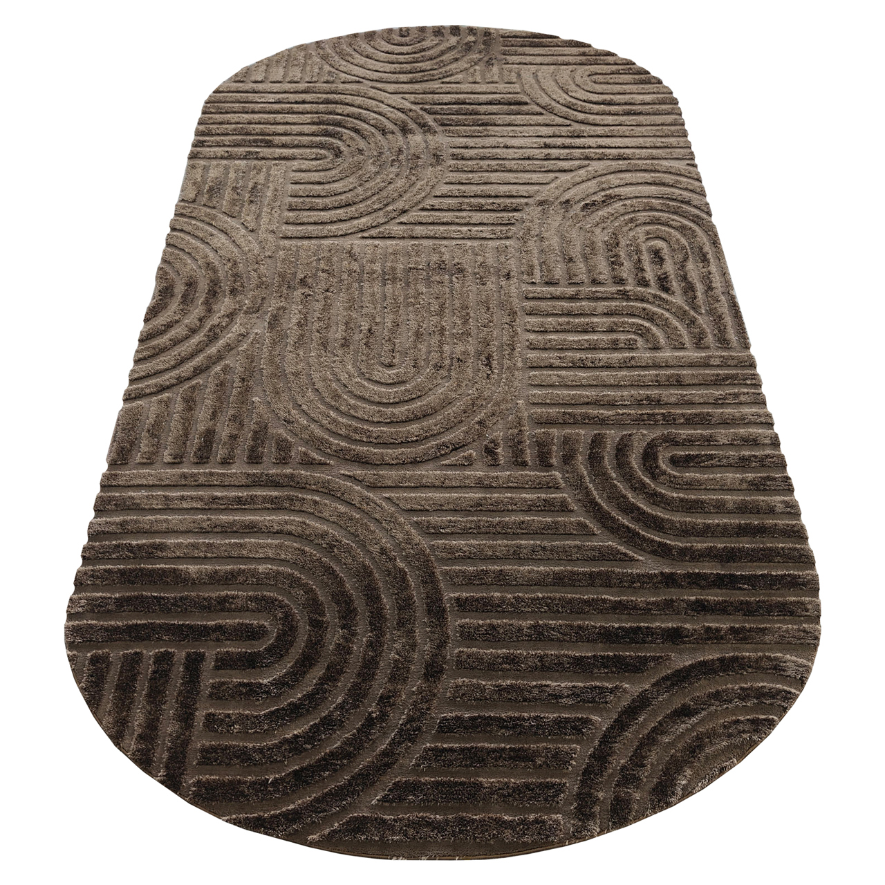 - Vloerkleed Liff dark brown 200x350