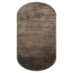 - Vloerkleed Liff dark brown 200x350
