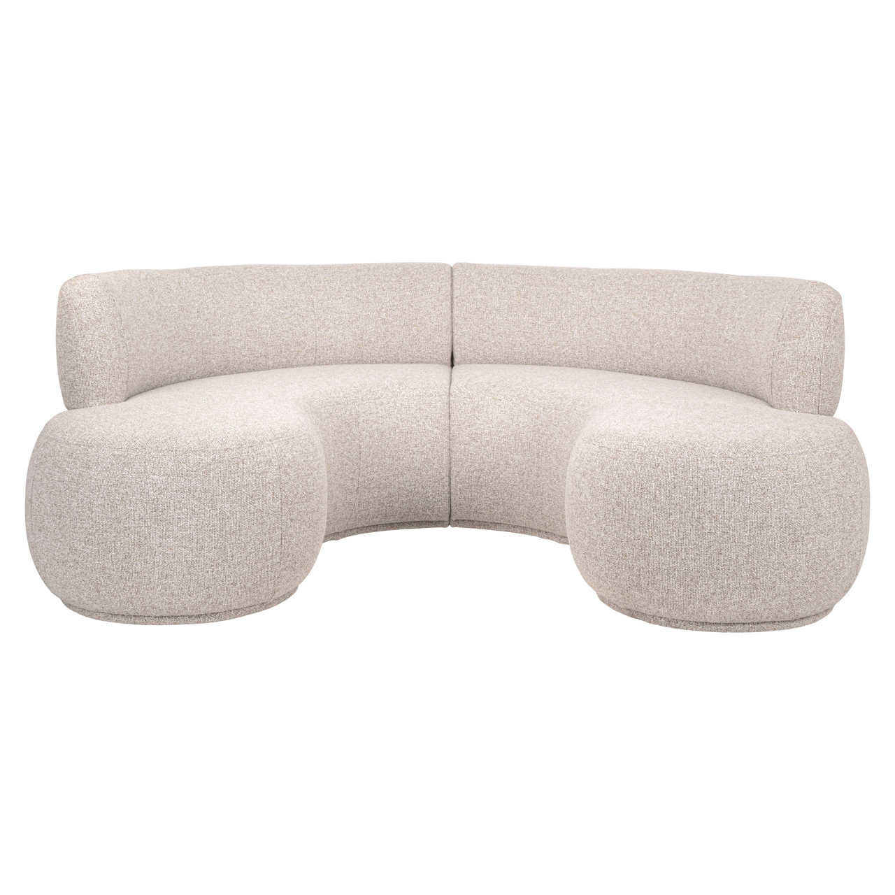 - Eetkamer bank Sorrobon cayenne brown round (Set of 2)