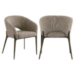 - Eetkamerstoel Kenzi brown tweed