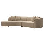 - Bank Romero sand tweed ottoman left fire retardant