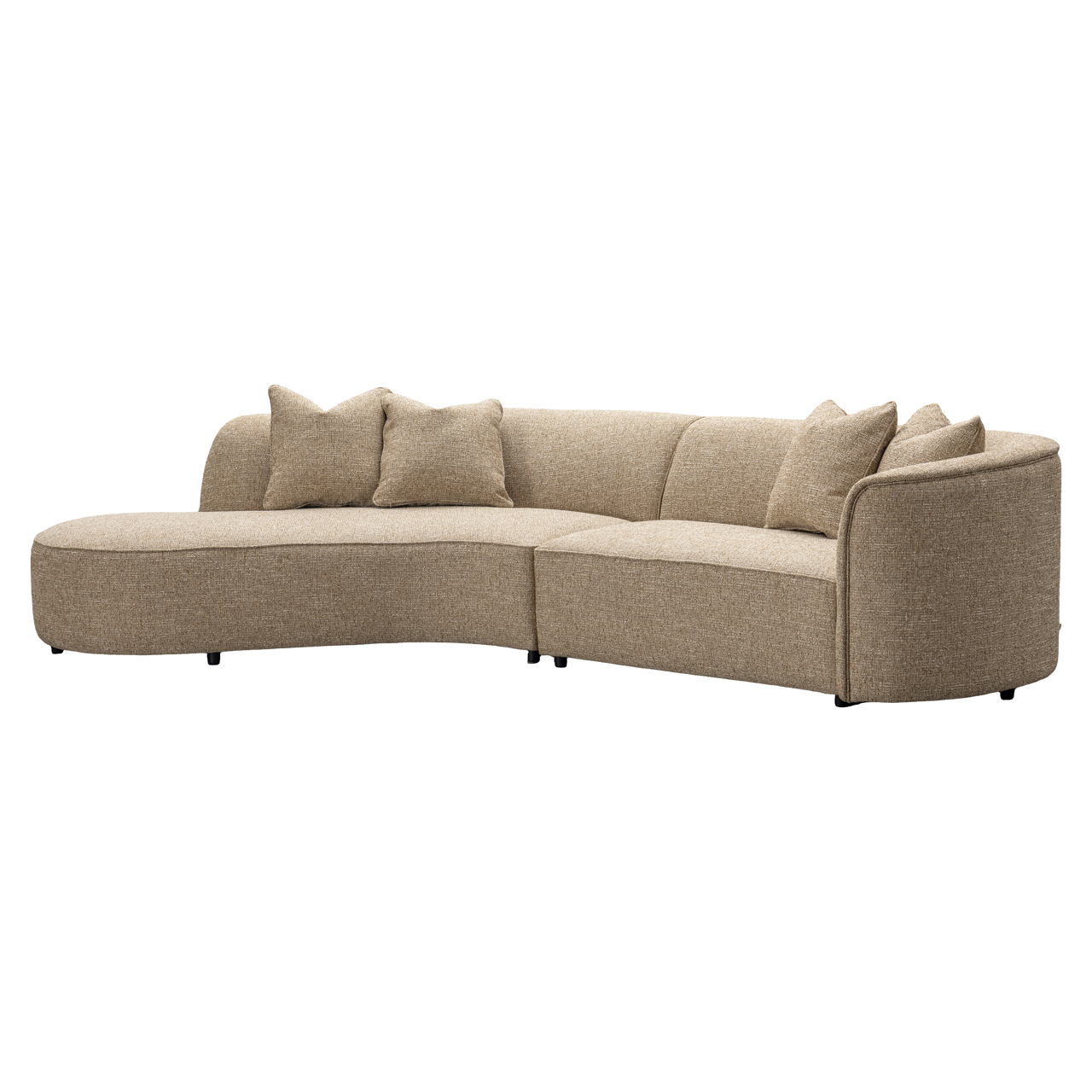 - Bank Romero sand tweed ottoman left fire retardant