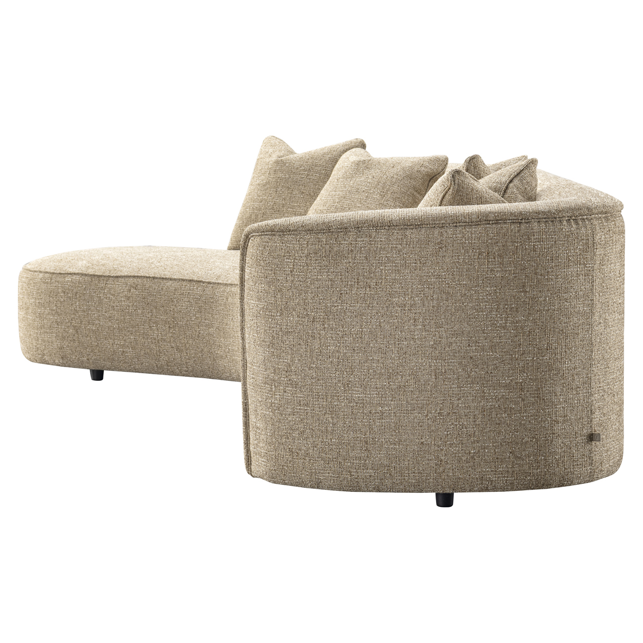 - Bank Romero sand tweed ottoman left fire retardant