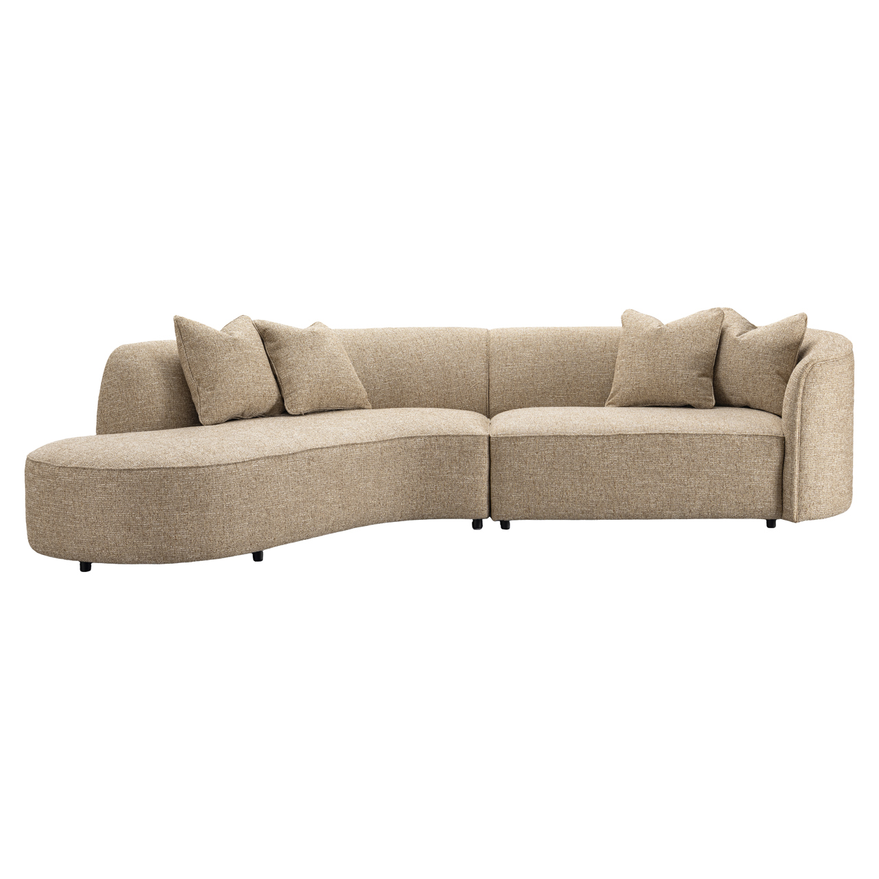 - Bank Romero sand tweed ottoman left fire retardant