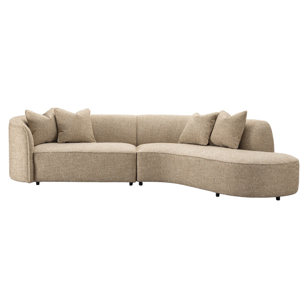 - Bank Romero sand tweed ottoman right fire retardant