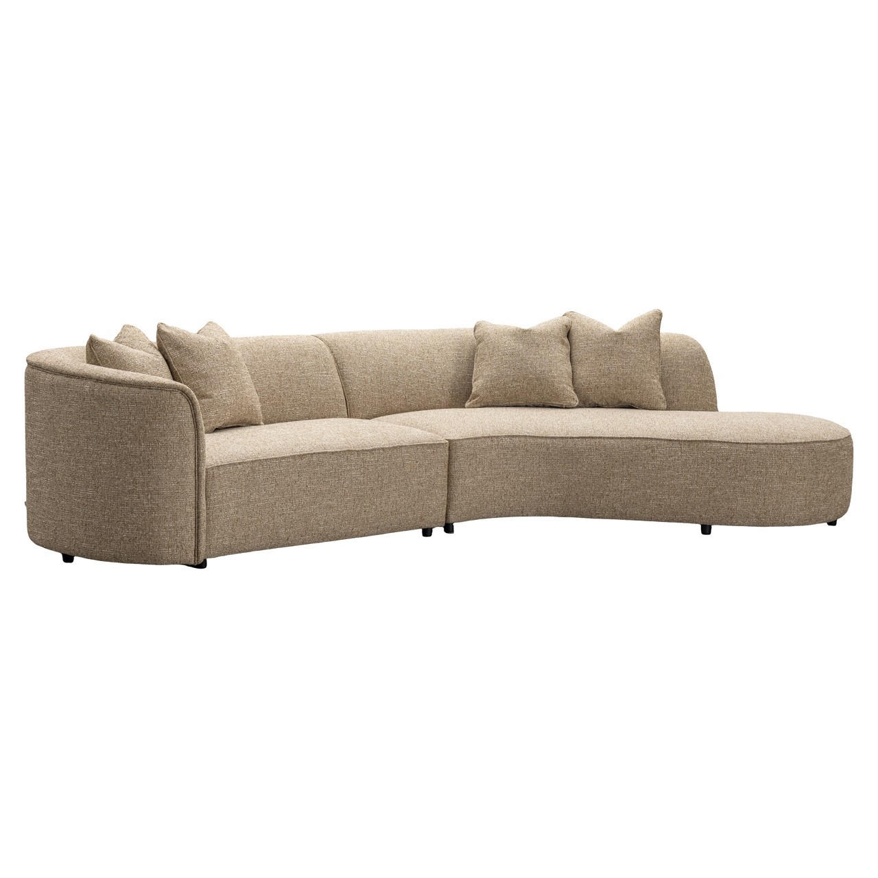 - Bank Romero sand tweed ottoman right fire retardant