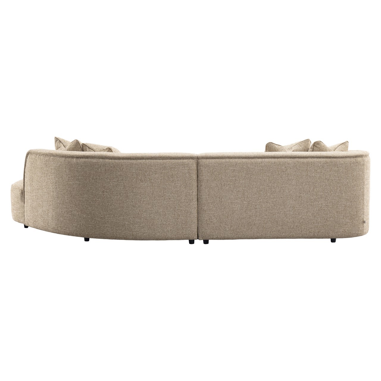 - Bank Romero sand tweed ottoman right fire retardant
