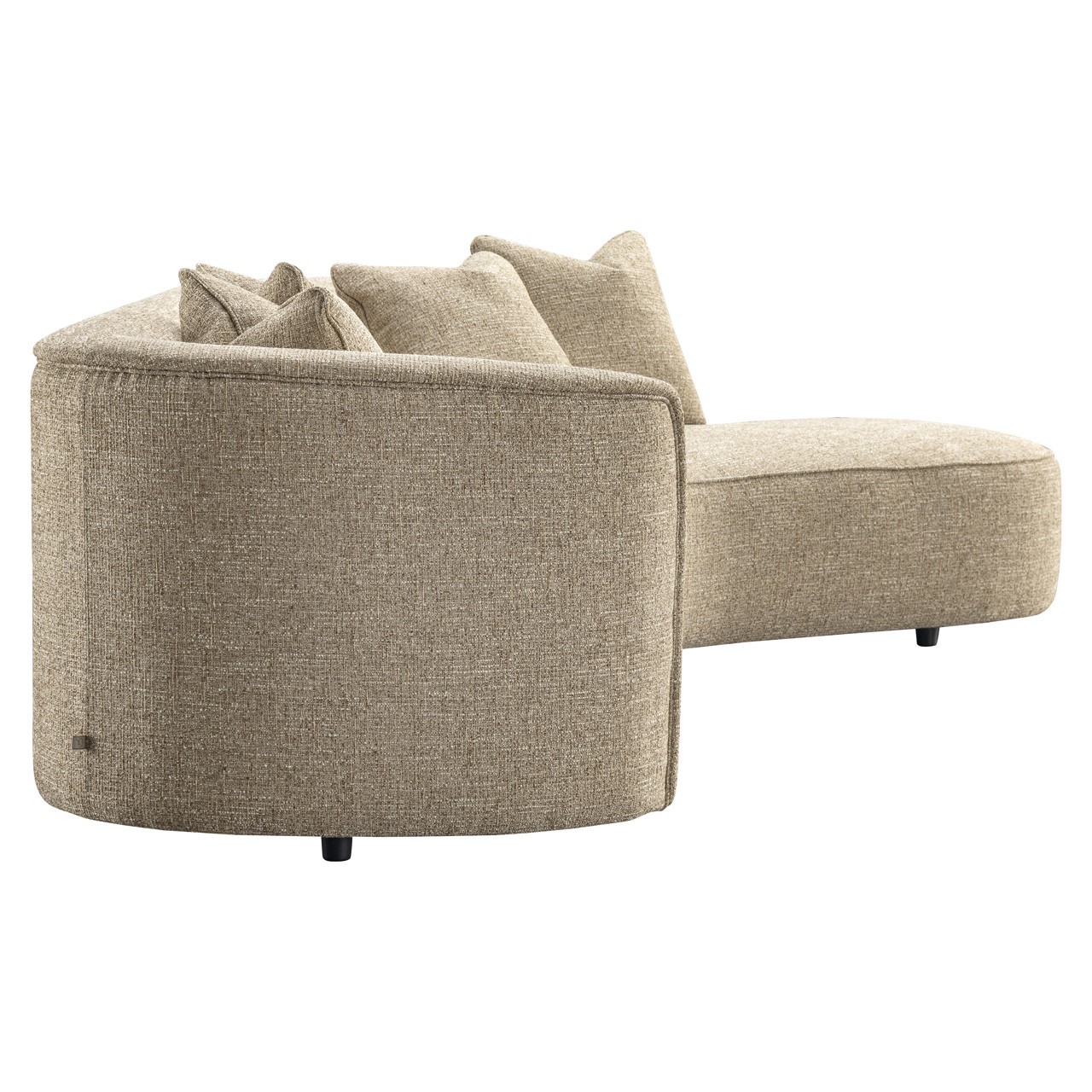 - Bank Romero sand tweed ottoman right fire retardant