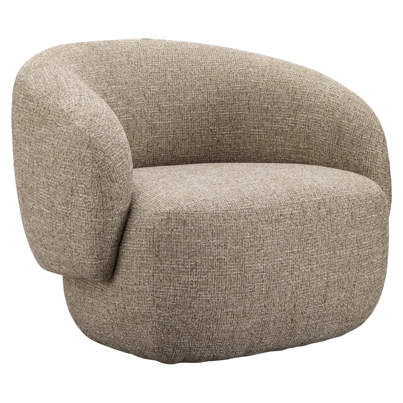 - Lounge stoel Milano sand tweed fire retardant