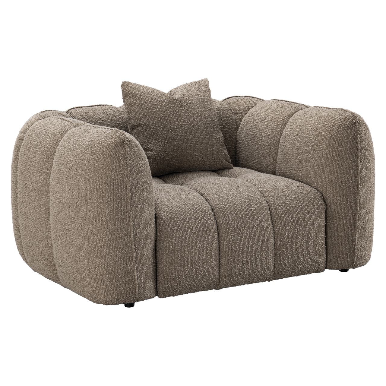 - Lounge stoel Hogan mocca chunky fire retardant