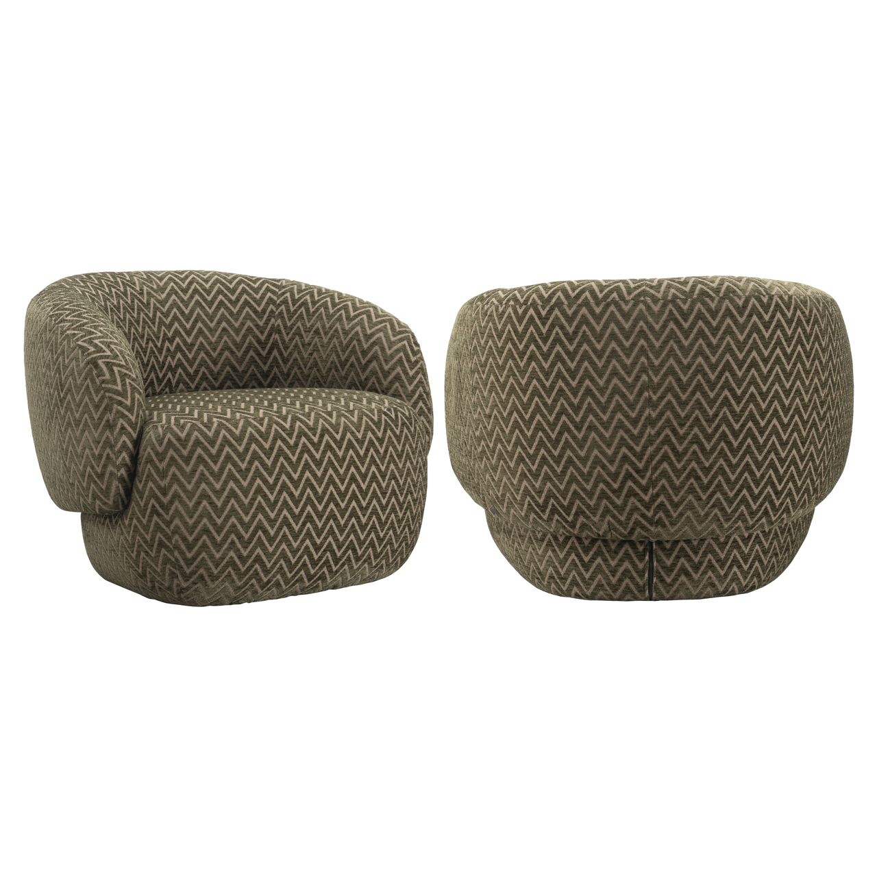 - Lounge stoel Milano moss chevron
