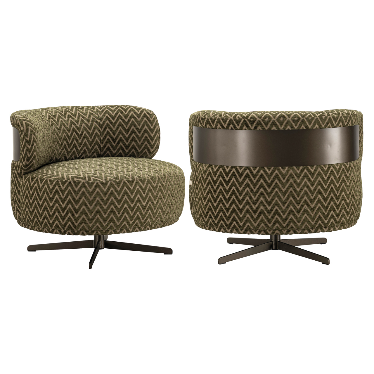 - Lounge stoel Lauren moss chevron