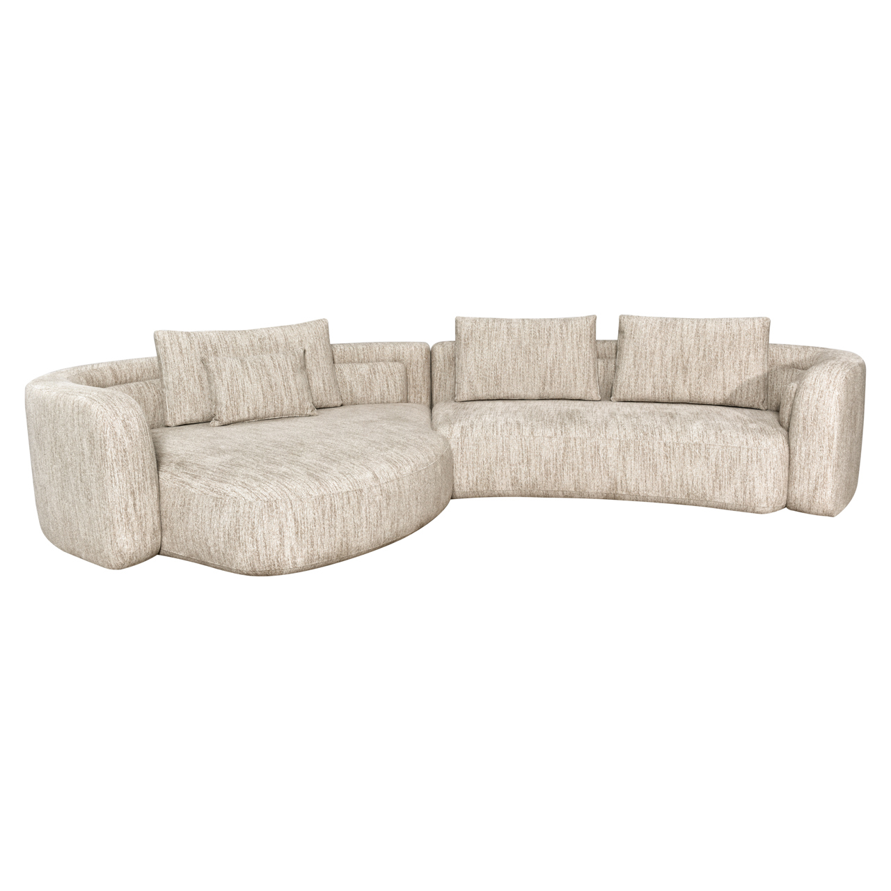 - Bank Angusto natural softweave lounge left
