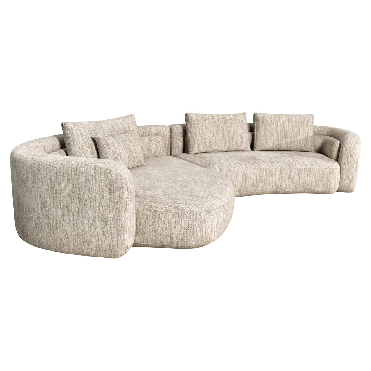 - Bank Angusto natural softweave lounge left