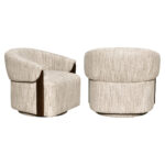 - Lounge stoel Marina natural softweave swivel fire retardant