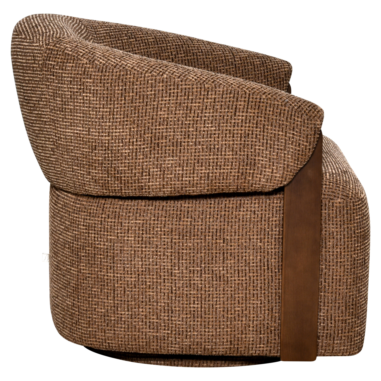 - Lounge stoel Marina brown blockweave swivel fire retardant