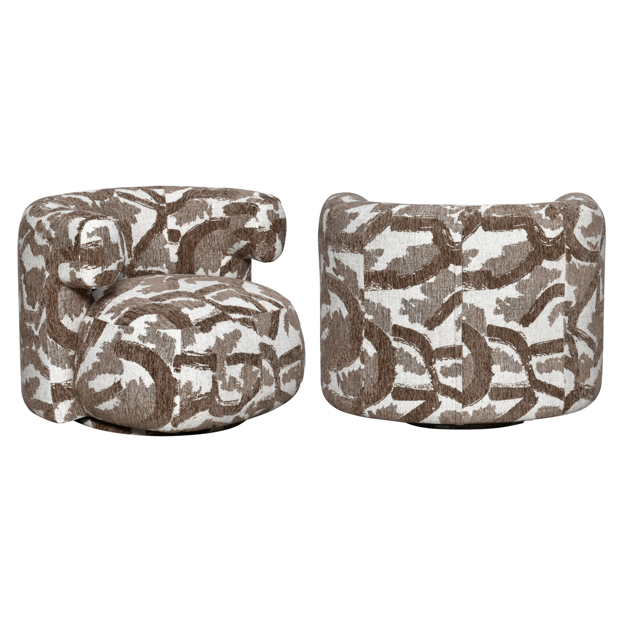 - Lounge stoel Talley brown nature swivel