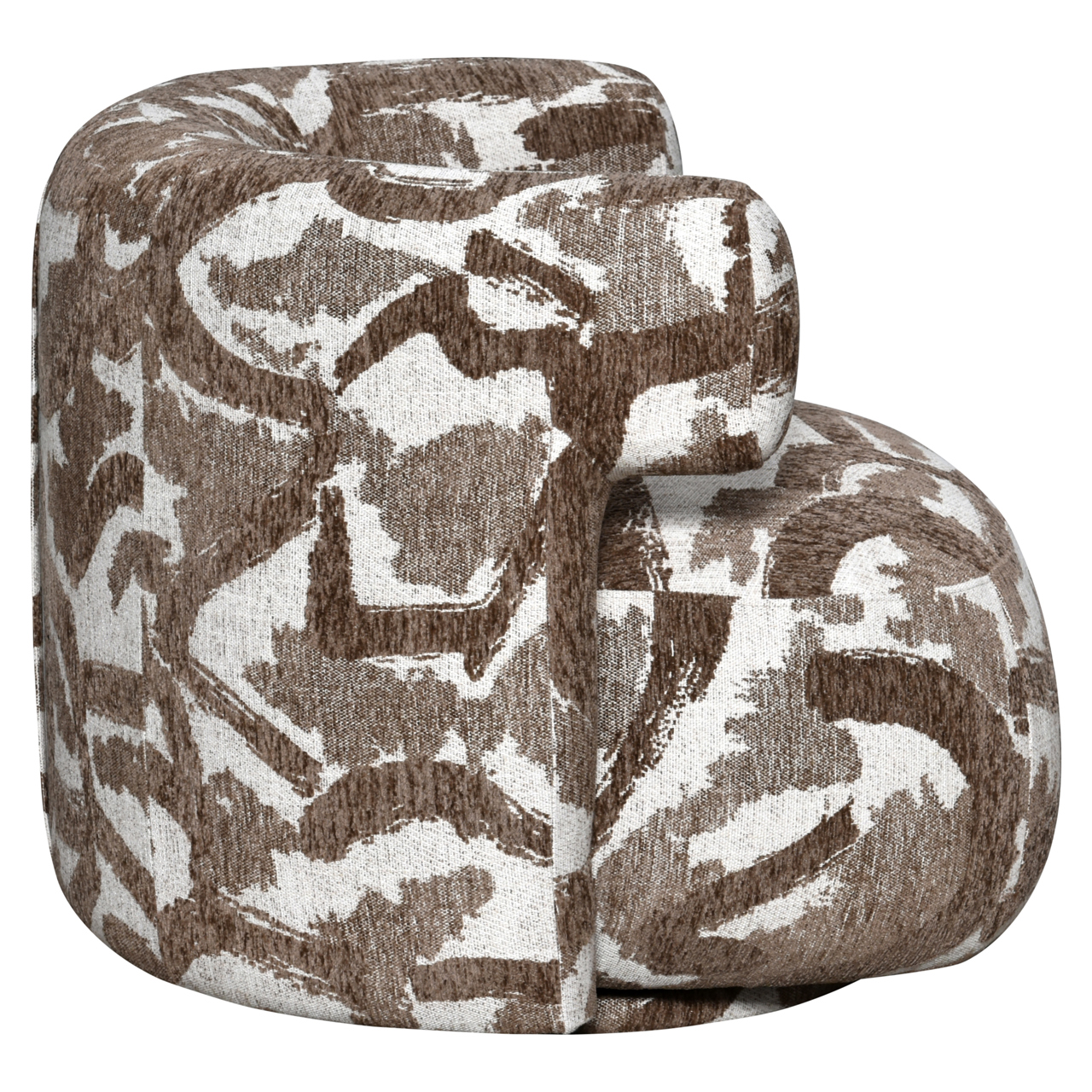 - Lounge stoel Talley brown nature swivel