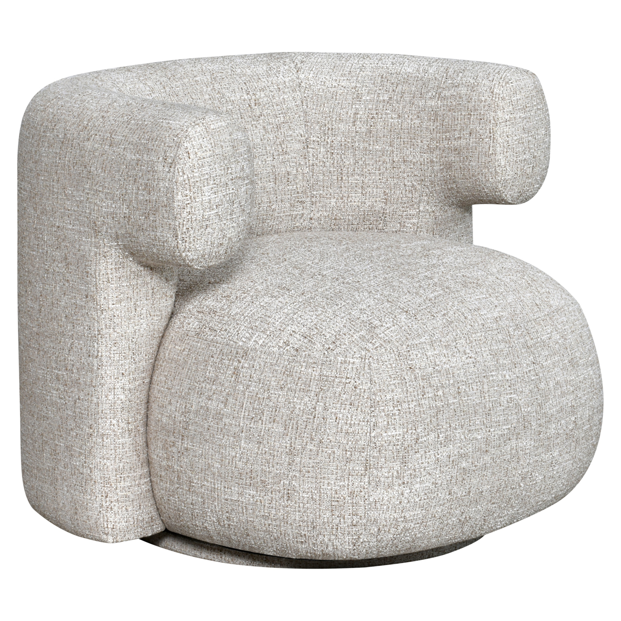 - Lounge stoel Talley cream tweed swivel