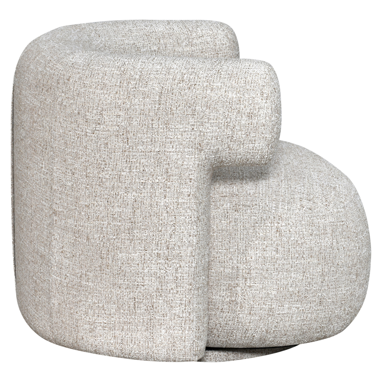 - Lounge stoel Talley cream tweed swivel