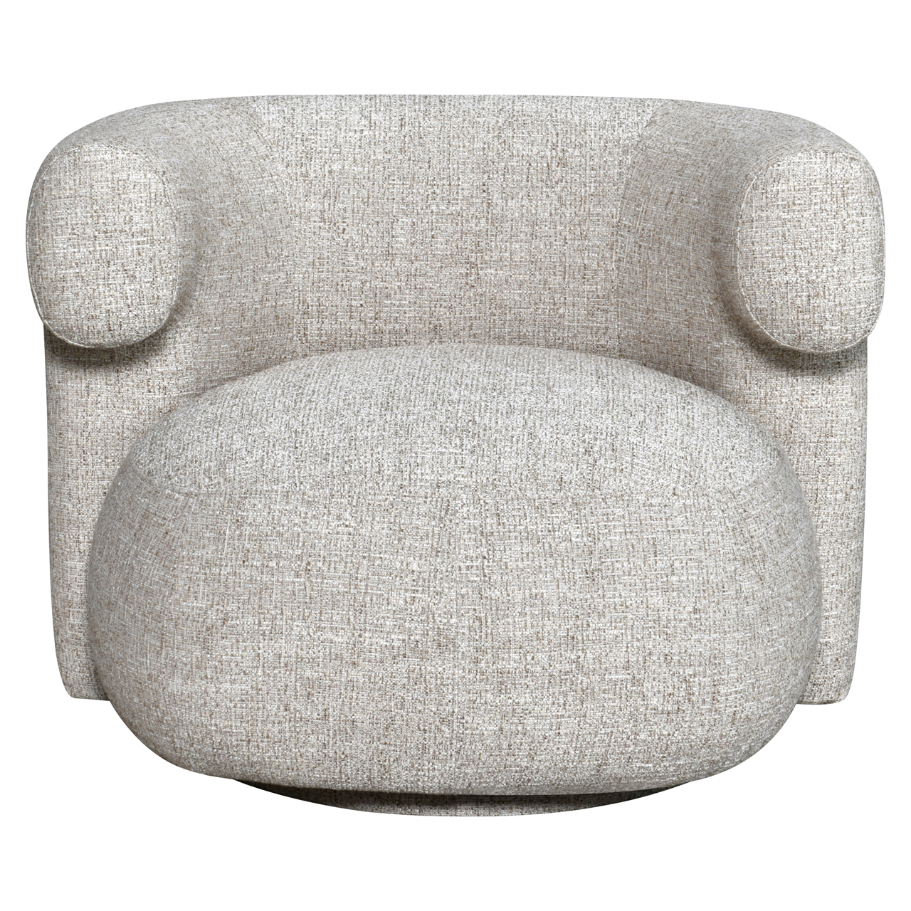 - Lounge stoel Talley cream tweed swivel