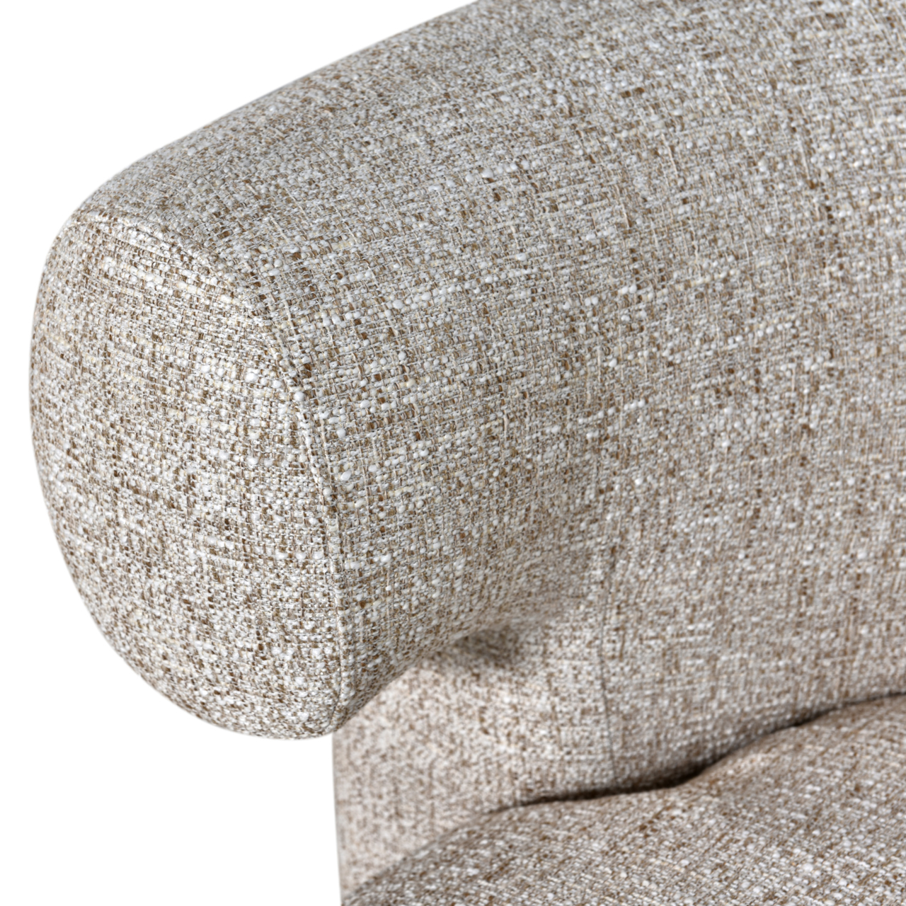 - Lounge stoel Talley cream tweed swivel