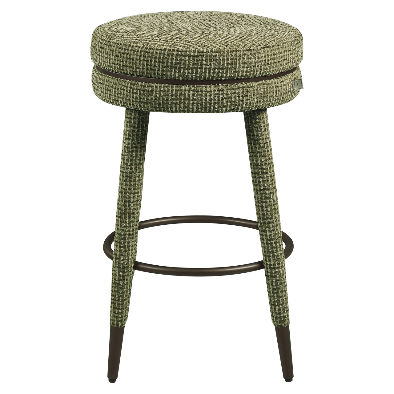 - Counterstoel Tenashar green blockweave swivel