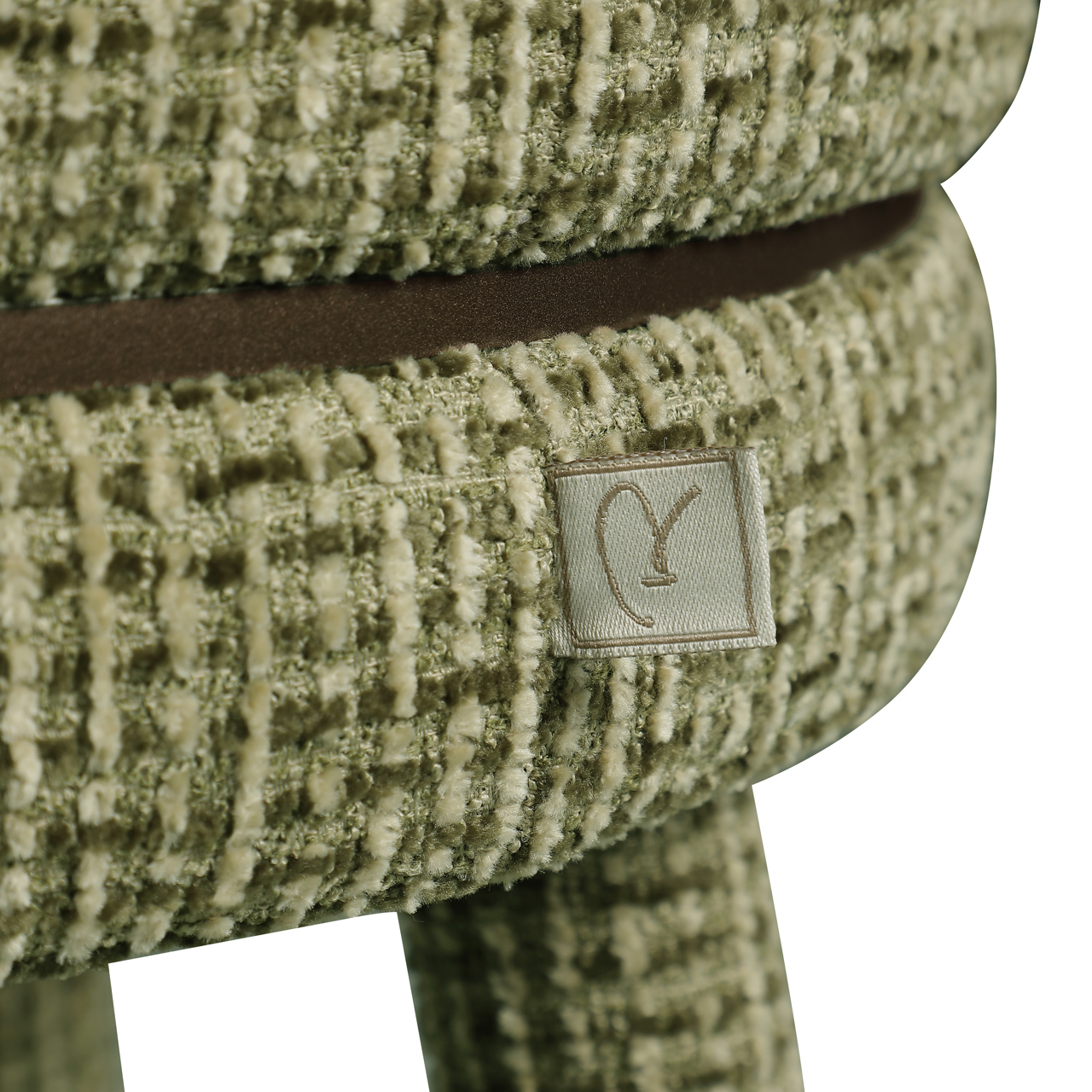 - Counterstoel Tenashar green blockweave swivel