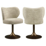 - Eetkamerstoel Amely natural softweave swivel