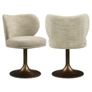 - Eetkamerstoel Amely natural softweave swivel