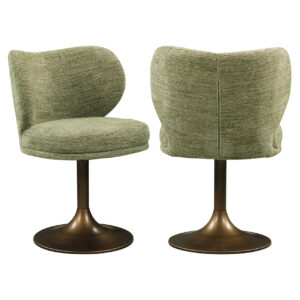 - Eetkamerstoel Amely pistache softweave swivel