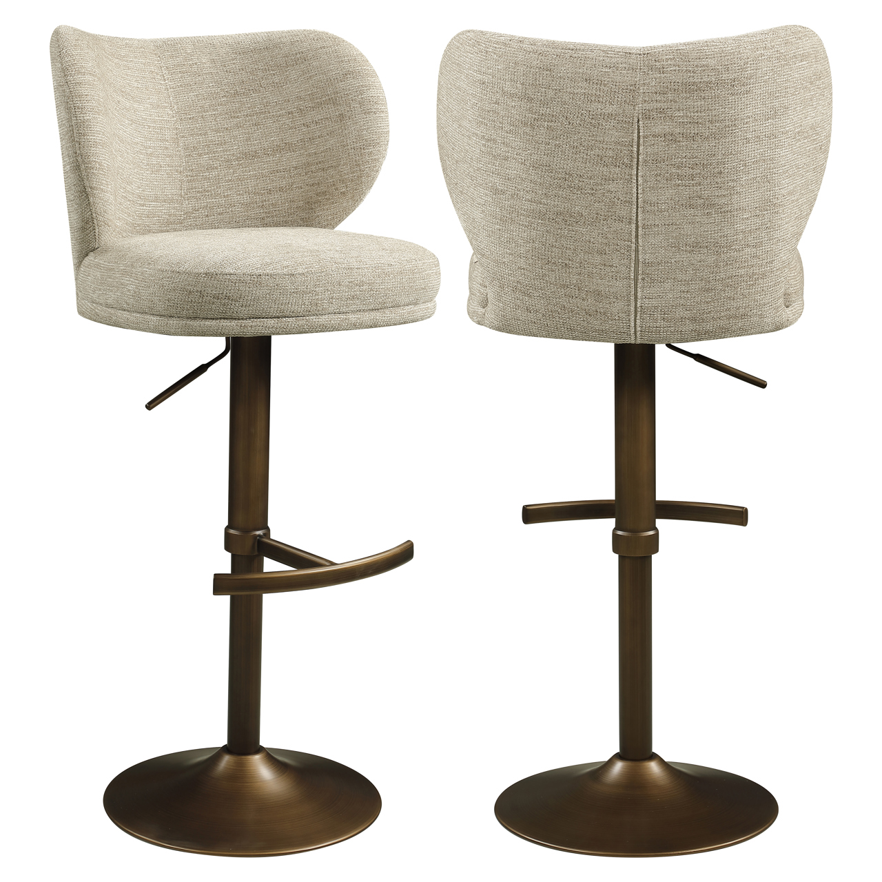 - Barstoel Amely natural softweave swivel