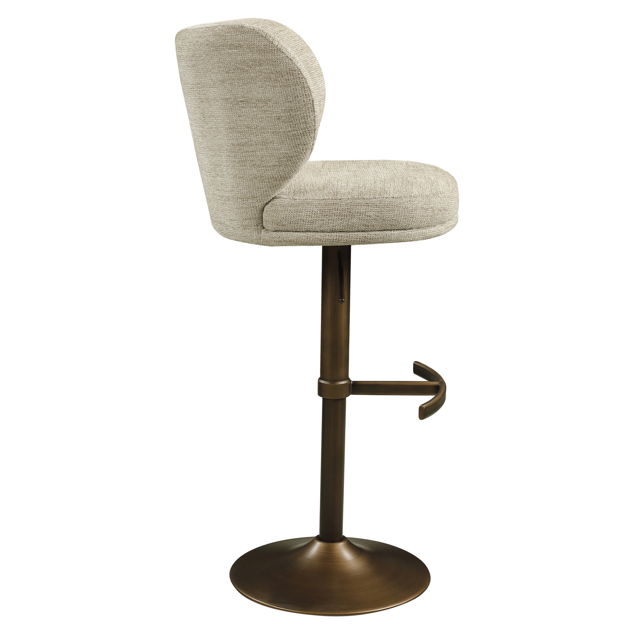 - Barstoel Amely natural softweave swivel