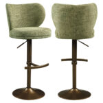 - Barstoel Amely pistache softweave swivel