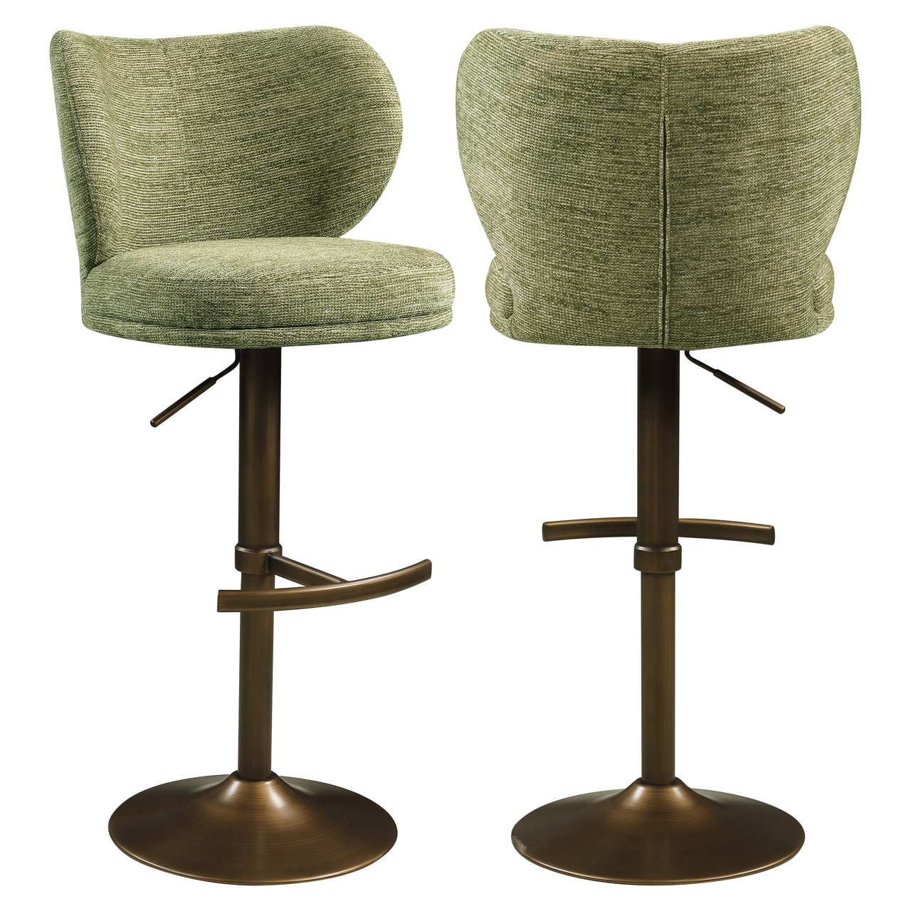 - Barstoel Amely pistache softweave swivel